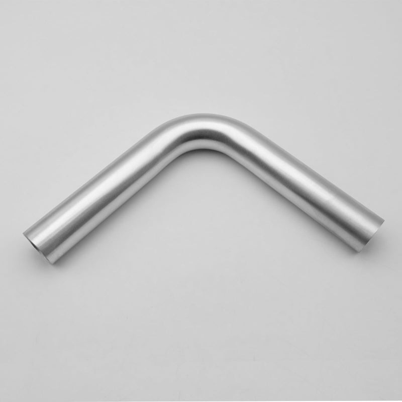 AC PERFORMANCE 1.5" (38mm) OD 90 Degree Aluminum Elbow Intercooler Pipe Air Intake Tube, 1.2D Radius, Brushed Finish - Image 2